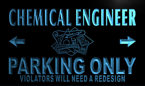 Chemical Engineer Parking Only Neon Light Sign